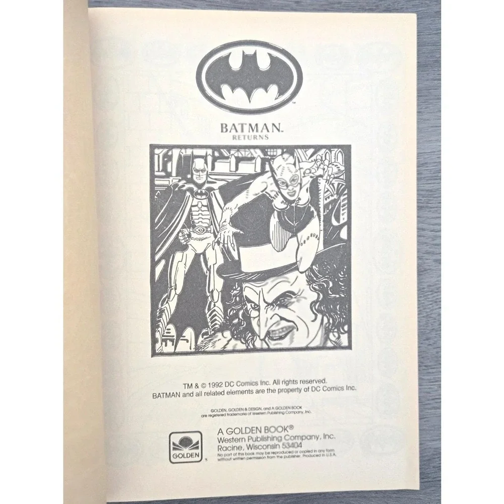 New/Sealed 1989 Batman Puzzle & 1992‎ Batman Returns Sticker/Activity Book